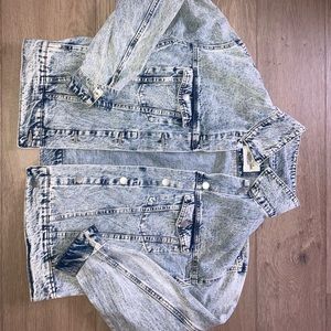 Brand new vintage light washed denim jacket